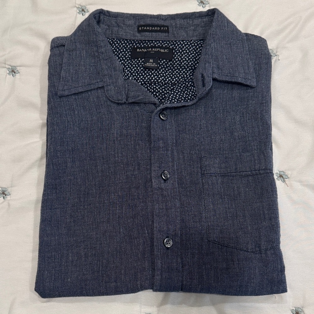 Banana Republic Navy Button-Up Shirt